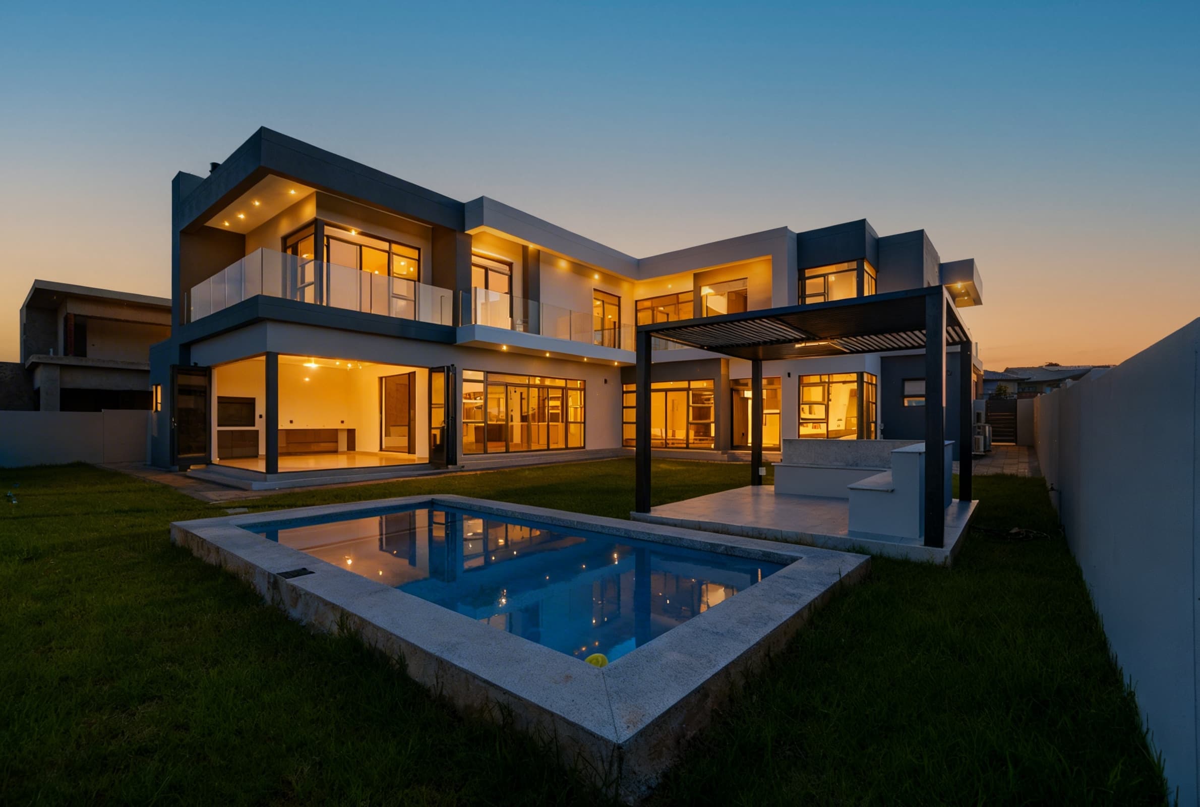 Residence I — Twilight — custom home design in Pretoria East
